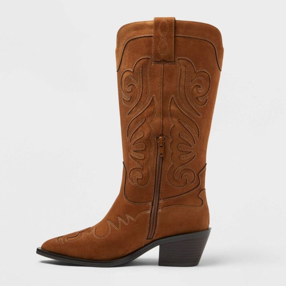 Women’s Lorena Boots with Memory Foam Insole – Universal Thread Cognac 6 - Picture 2 of 3